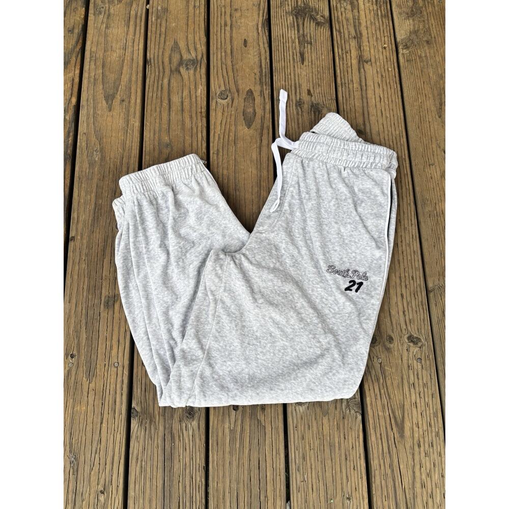 Vintage Y2K Southpole Velour Track Pants Size Large Gray